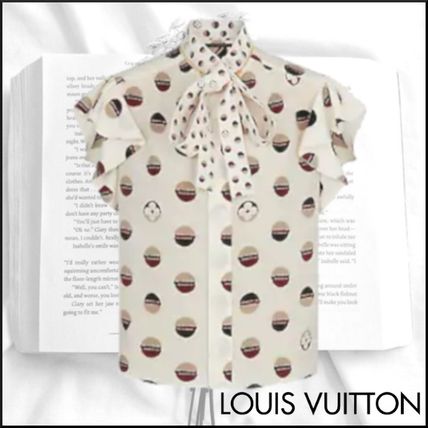 Louis Vuitton 2020 21AW Dots Monogram Silk Short Sleeves Elegant Style 1A842W 