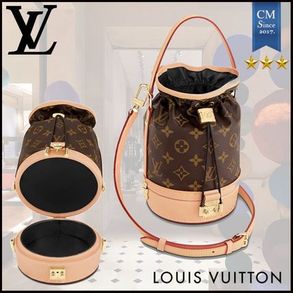 Louis Vuitton NOE 2020 SS Monogram Canvas 2WAY Leather Crossbody Logo Handbags 