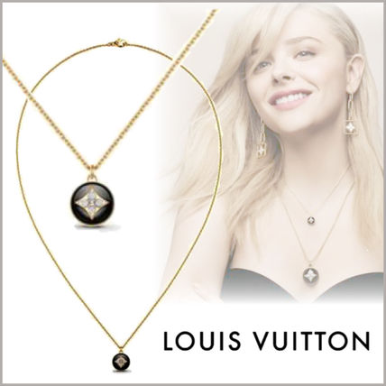 Louis Vuitton 2020 SS B Blossom Pendant Yellow Gold White Gold Onyx And Diamonds Q93758 