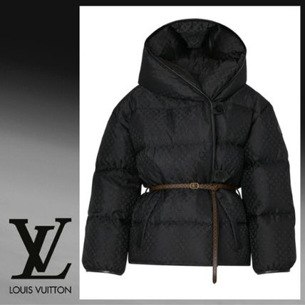Louis Vuitton Monogram Jacquard Hooded Down Jacket 1A83YK 