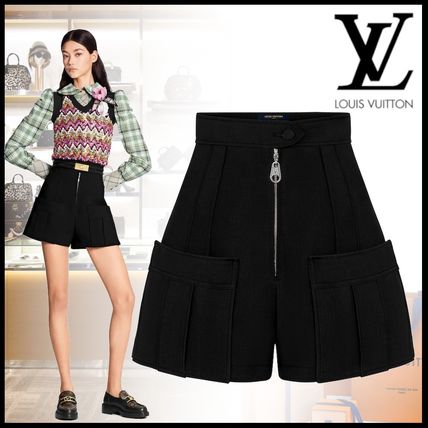 Louis Vuitton 2020 SS Short Casual Style Wool Silk Street Style Plain Shorts 1A7TMV