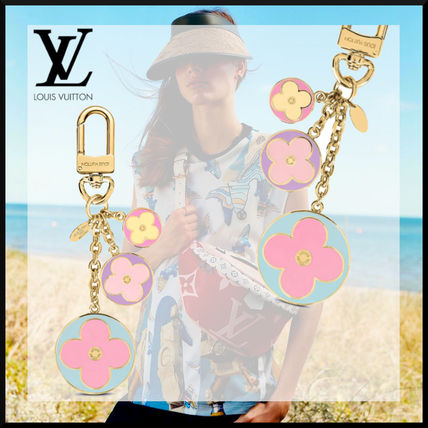 Louis Vuitton Flower Patterns Chain Logo KeychainsBag Charms M69571 