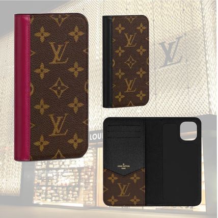 Louis Vuitton MONOGRAM Monogram Leather Logo iPhone 11 Smart Phone Cases 