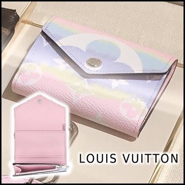 Louis Vuitton 2020 SS 2020 SS LV ESCALE ZOE WALLET pastel folding wallets M69341 