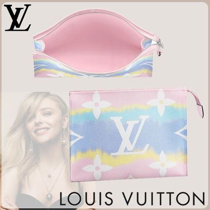 Louis Vuitton Unisex Leather Logo PouchesCosmetic Bags M69137 