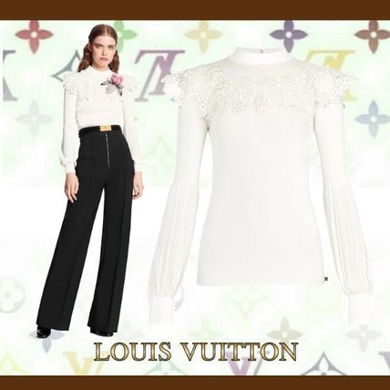 Louis Vuitton 2020 SS Pullover With Lace 1A7UC2 1A7UC1 1A7UC0 1A7UBZ 1A7UBY 1A7UBX 1A7UBW 
