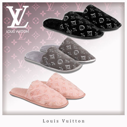 Louis Vuitton 2019 20AW Casual Style Fur Blended Fabrics Slippers Logo Shoes