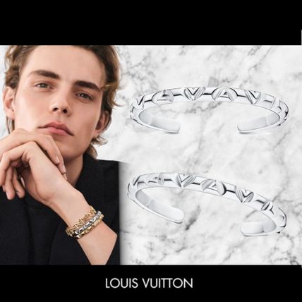 Louis Vuitton 2020 21AW Unisex Leather 18K Gold Bracelets 