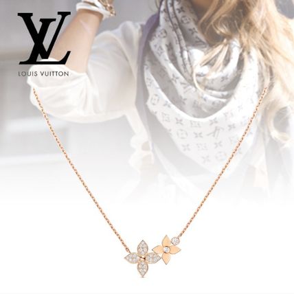 Louis Vuitton 2020 SS Costume Jewelry Flower Party Style 18K Gold Elegant Style Q93689 