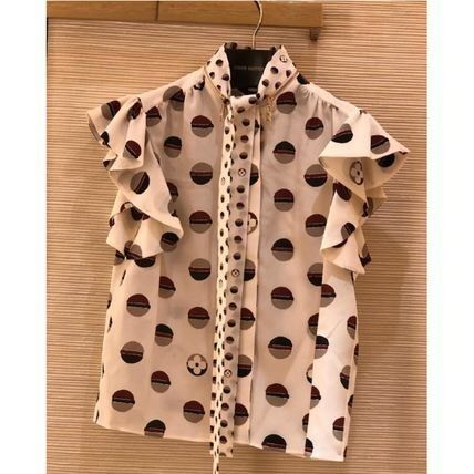 Louis Vuitton Flounce Sleeve Lavaliere Blouse 1A842W 