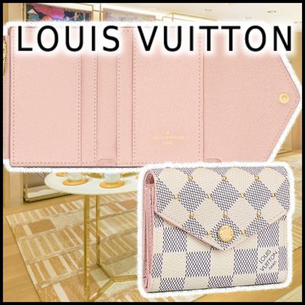 Louis Vuitton ZOE WALLET white folding wallets N60251 