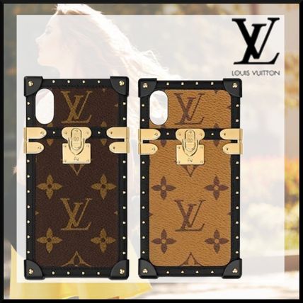 Louis Vuitton 2020 SS Monogram Unisex Blended Fabrics Leather iPhone X iPhone XS M67893 M67892 