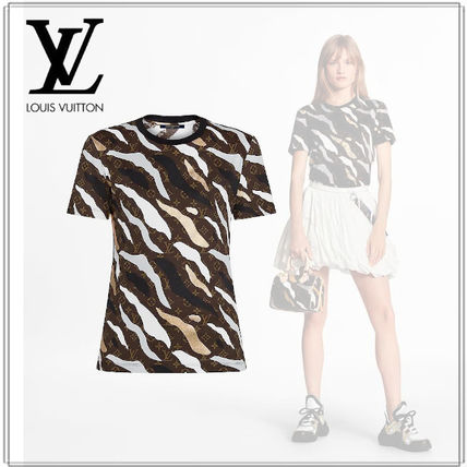 Louis Vuitton 2020 SS Camouflage Street Style Cotton Short Sleeves Logo T Shirts