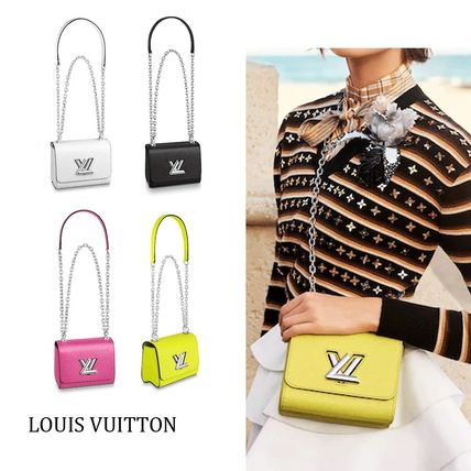 Louis Vuitton TWIST Casual Style Calfskin 2WAY Chain Plain Leather Party