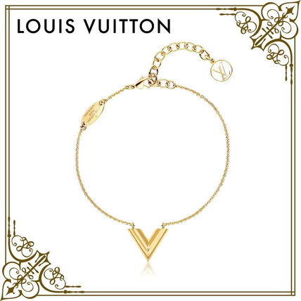 Louis Vuitton V Casual Style Party Style Brass Elegant Style Bracelets 