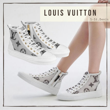 Louis Vuitton 2020 21AW Monogram Plain Toe Rubber Sole Casual Style Blended Fabrics 1A87DY 