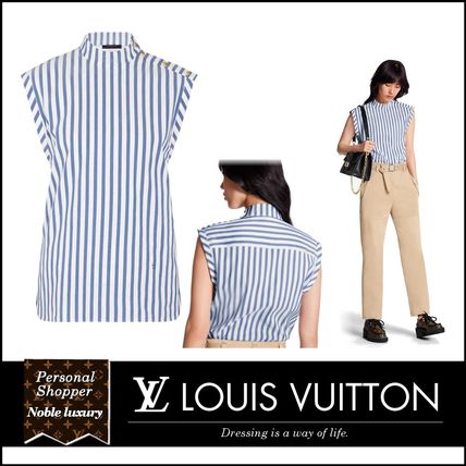 Louis Vuitton 2020 SS Stripes Casual Style Silk Sleeveless Cotton Elegant Style 