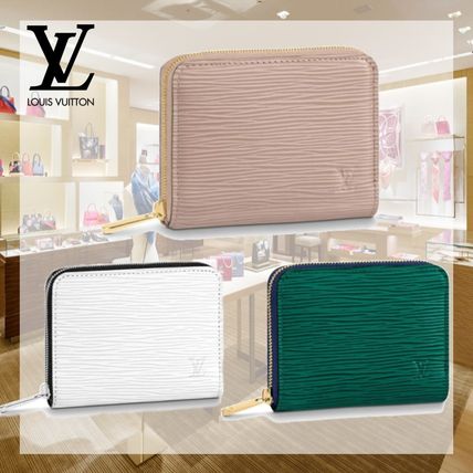 Louis Vuitton EPI 2020 SS Unisex Street Style Plain Leather Logo Coin Cases 