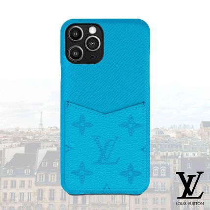 Louis Vuitton 2020 SS Monogram Unisex Plain Leather Logo iPhone 11 Pro M30438 