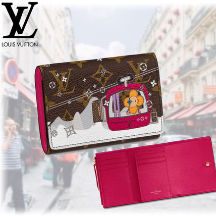 Louis Vuitton MONOGRAM Monogram Leather Folding Wallet Logo Folding Wallets M68492 