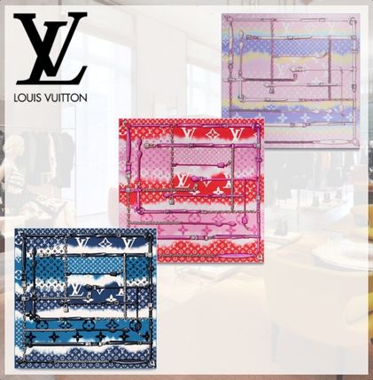 Louis Vuitton MONOGRAM Monogram Silk Blended Fabrics Tie dye Elegant Style 