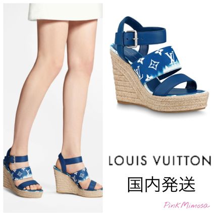 Louis Vuitton MONOGRAM 2020 SS Lv Escale Starboard Wedge Sandal 1A7U4E 