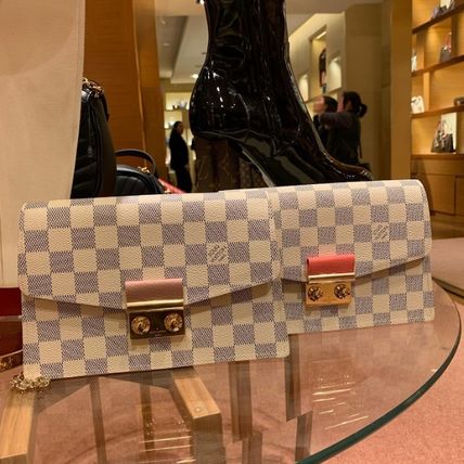 Louis Vuitton DAMIER AZUR 2020 SS Croisette Chain Wallet N60358N60357 