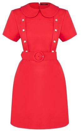 Louis Vuitton 2020 SS Short Wool Silk Plain Short Sleeves Elegant Style Dresses 