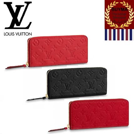 Louis Vuitton MONOGRAM EMPREINTE 2018 19AW Monogram Unisex Plain Leather Long Wallet Long Wallets 