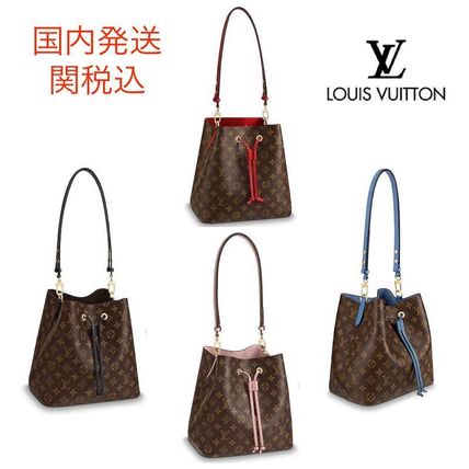 Louis Vuitton NEONOE 2019 SS Monogram 2WAY Leather Purses Handbags 