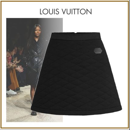 Louis Vuitton 2020 Cruise Flared Skirts Short Monogram Blended Fabrics Plain Cotton 