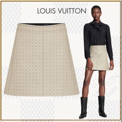 Louis Vuitton 2020 21AW Flared Skirts Short Monogram Blended Fabrics Bi color 