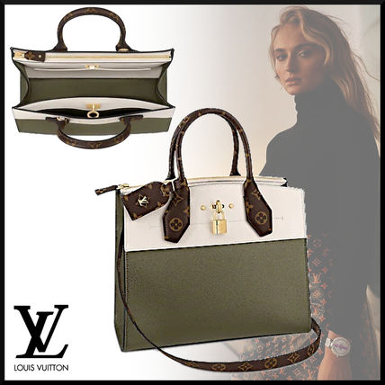 Louis Vuitton CITY STEAMER 2019 20AW Casual Style 2WAY Plain Leather Office Style Elegant Style M55648 