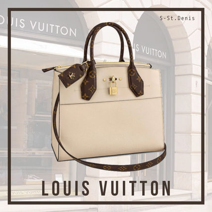 Louis Vuitton CITY STEAMER 2020 SS Monogram 2WAY Leather Elegant Style Crossbody Bridal Logo M56250 