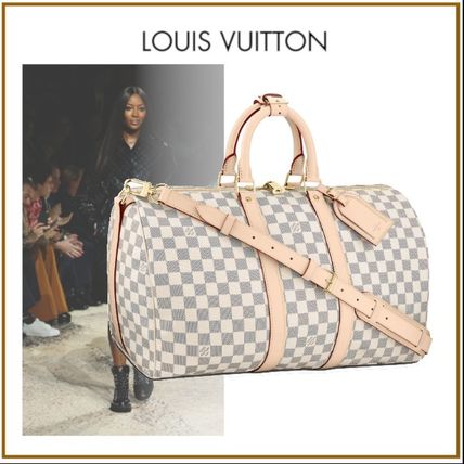 Louis Vuitton DAMIER AZUR Other Plaid Patterns Unisex Canvas Blended Fabrics 2WAY 