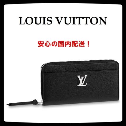 Louis Vuitton LOCKME 2018 19AW Unisex Calfskin Plain Long Wallet Logo Long Wallets 