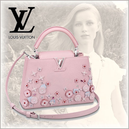 Louis Vuitton CAPUCINES 2020 SS Flower Patterns Casual Style 2WAY Leather Party Style M53669 