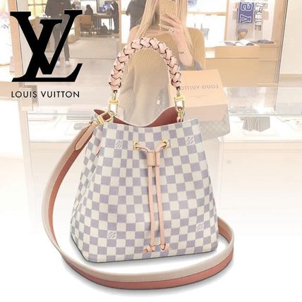 Louis Vuitton DAMIER AZUR 2020 SS 2WAY Leather Crossbody Logo Handbags N40344 