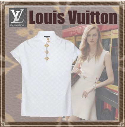 Louis Vuitton MONOGRAM 2020 SS Casual Style Sleeveless Cotton Short Sleeves Party Style 1A5M05 