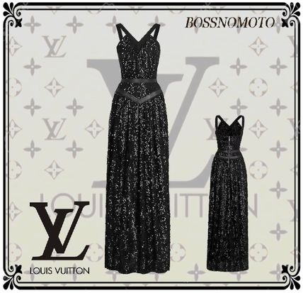 Louis Vuitton 2020 Cruise Long Embroidered Dress 1A62P3 