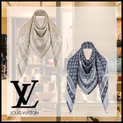 Louis Vuitton 2020 SS Studdy Denim Monogram Shawl M73698 M73699