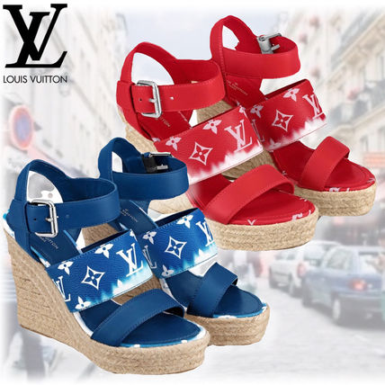 Louis Vuitton MONOGRAM Flower Patterns Monogram Open Toe Casual Style 1A7U3Z 1A7U4E 