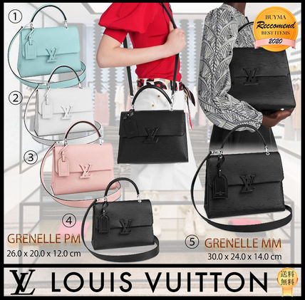 Louis Vuitton 2WAY Plain Leather Elegant Style Crossbody Logo 