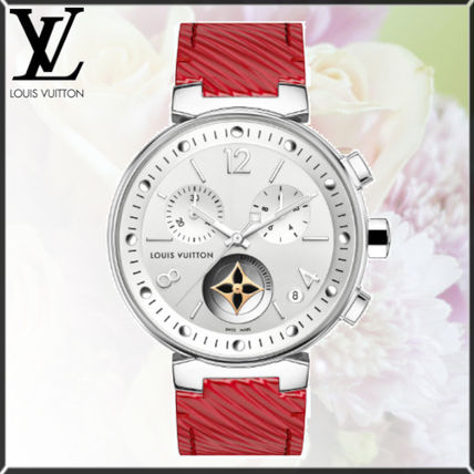 Louis Vuitton EPI Casual Style Leather Round Quartz Watches Jewelry Watches Q8D10Z 