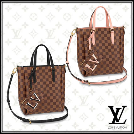 Louis Vuitton Canvas Leather Crossbody Logo Totes N60348 N60297 