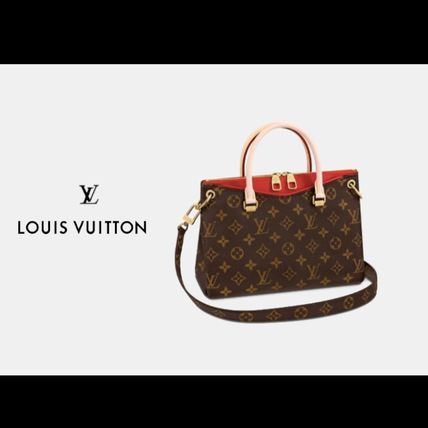 Louis Vuitton PALLAS Monogram Casual Style Canvas 2WAY Office Style Elegant Style 