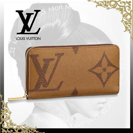 Louis Vuitton ZIPPY WALLET Monogram Unisex Leather Long Wallet Logo Long Wallets 