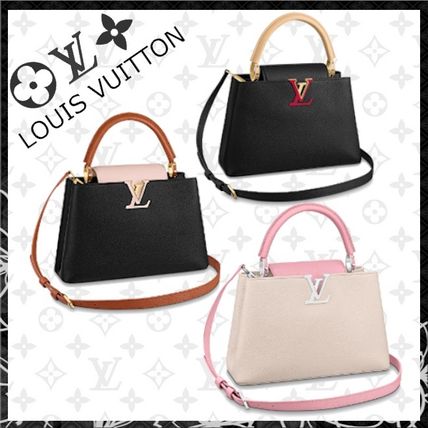 Louis Vuitton CAPUCINES 2020 21AW Casual Style Street Style Plain Leather Elegant Style Logo M56409 M55781 M55910 
