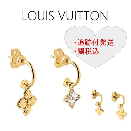 Louis Vuitton 2019 20AW Blooming Strass Mismatched Earrings M68376 