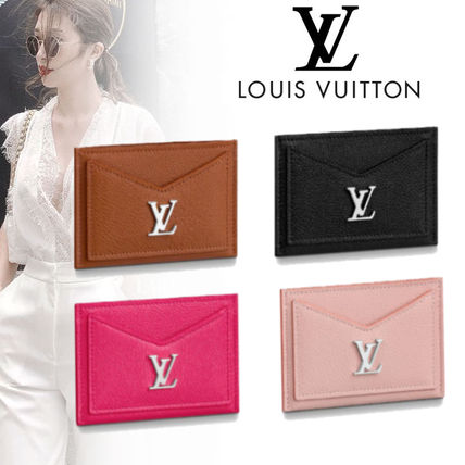 Louis Vuitton LOCKME 2019 20AW Calfskin Plain Card Holders 